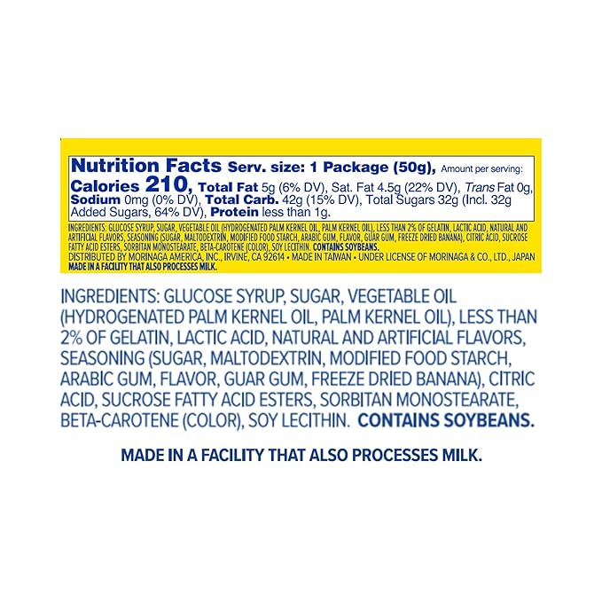 HI-CHEW Banana Sticks, 15-Pack, Soft & Chewy Candy, 1.76oz Each, Bulk Candy Individually Wrapped - Made with Immensely Juicy Fruity Flavors