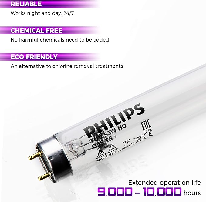 iSpring UVF11A UV Ultraviolet Light Water Filter with Smart Flow Control Switch 11W, 110V, 10-INCH