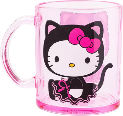 Silver Buffalo Sanrio Hello Kitty Spooky Halloween Glass Coffee Mug, 17.5 ounces