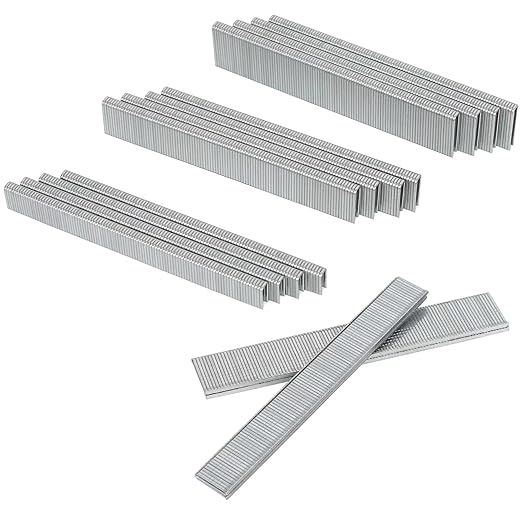 HW HAMWOO 18 Gauge 1800PCS,1/4" Narrow Crown Staples (1/2"- 400; 3/4"- 400; 1"- 400) and Brad Nails (5/8"-300,3/4"-300), Suitable for Most Brand of 18 Gauge Stapler