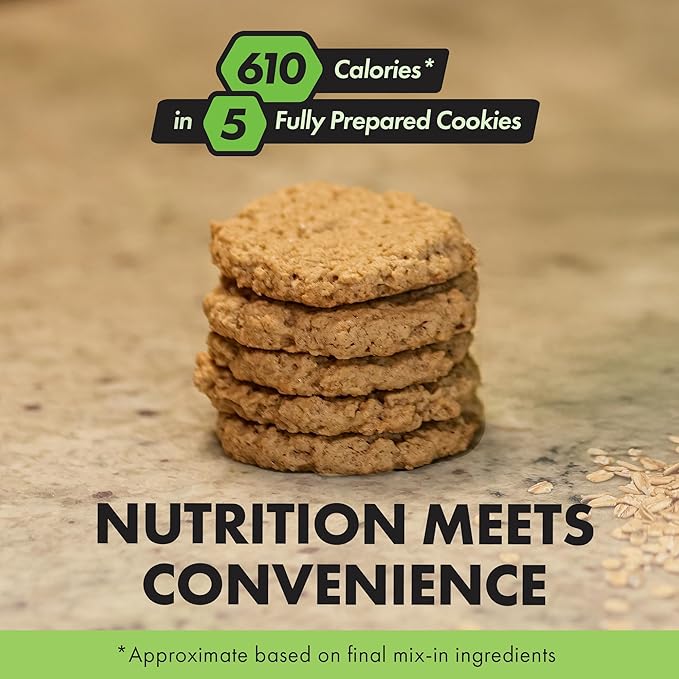 Protein Cookie Mix, Plant-Based Meal Replacement Plan with Hemp Protein, Gluten Free Cookie Mix, Rich in Fiber, No Preservatives or Artificial Sweeteners, 18 oz, 1 Pack, 5-Day Supply
