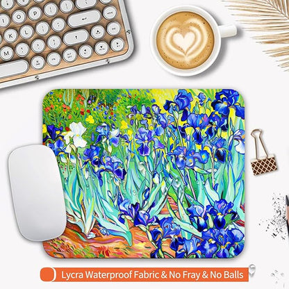 Square Mouse Pad Lrises,Personalized Premium-Textured Custom Mouse Mat Design,Washable Mousepad Lycra Cloth,Non-Slip Rubber Base Computer Mouse Pads for Wireless Mouse