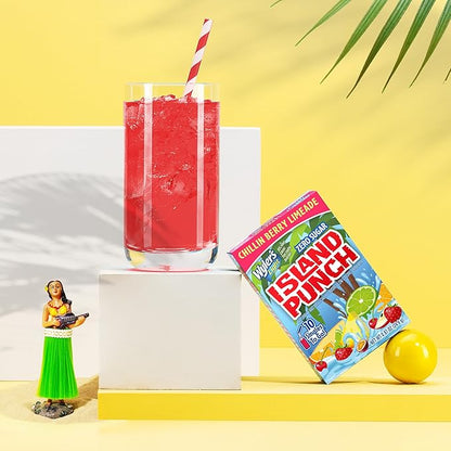 Wyler's Light Island Punch Singles To Go, Water Drink Mix, Chillin Berry Limeade, 10 Count, Pack Of 12 (120 Single Servings)
