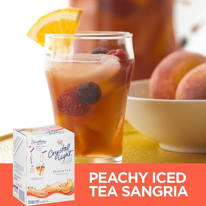 Crystal Light On the Go Single Serve Sugar-Free Peach Tea Mix, 2.7 oz. Packets (120 Count, 4 Packs of 30)
