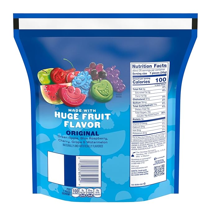 JOLLY RANCHER Gummies Original Fruit Flavored Candy Bag, 27 oz