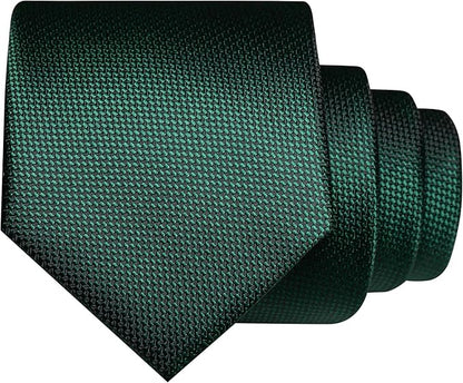 JEMYGINS Mens Tie and Lapel Pin with Pocket Square Tie Clip Sets for Casual and Business 4PCS