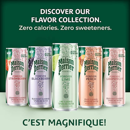 Maison Perrier Forever Grapefruit Flavored Sparkling Water, 11.15 Fl Oz Cans, 8 Count, 3 Pack