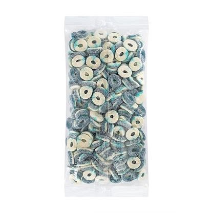 Kervan Candy Bebeto Blue Raspberry Rings - Fruity, Soft, Sweet & Sour Gummy Candy Bulk for Kids, Gift Snacks and Parties - Blue Raspberry Gummies Party Size Bag (5 lbs)