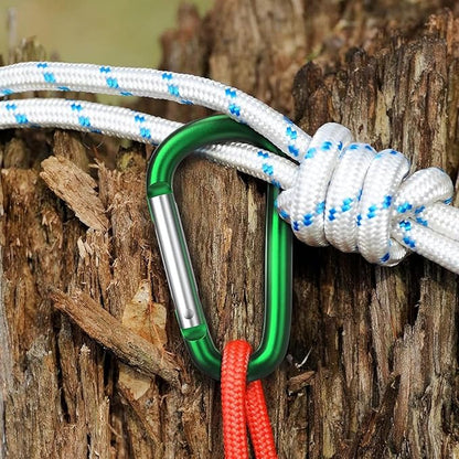Carabiner Keychain Clip -3" Aluminum Carabiner D Ring, Caribeener Clips, Spring Snap Hook for Keychain Clip