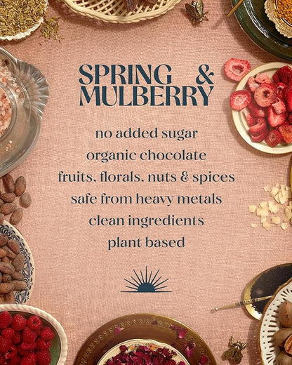 Spring & Mulberry Healthy Dark Chocolate Bars Sugar Free - Date Sweetened Chocolate Gift Box - Healthy Bars, Gluten Free & Vegan - All Bar Holiday Chocolates Gift Set