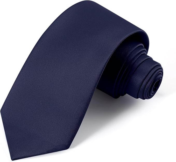 Black Ties For Men Solid Pure Color Formal Neckties 3.15" (8CM) Men's Tie for Business and Wedding with Gift Box