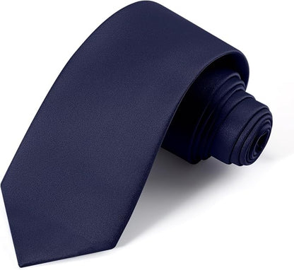 Black Ties For Men Solid Pure Color Formal Neckties 3.15" (8CM) Men's Tie for Business and Wedding with Gift Box