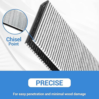 Meite 18 Gauge 1/4-Inch Narrow Crown Staples, 1/2-Inch Length Heavy Duty Galvanized Upholstery Staple for Electric or Pneumatic Guns (10 Boxes)