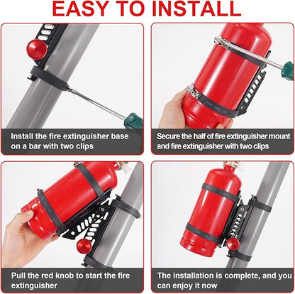 UTV Fire Extinguisher Mount Bracket, Quick Release Fire Extinguisher Mount Holder for Jeep, Offroad Car, UTV Accessories (A)