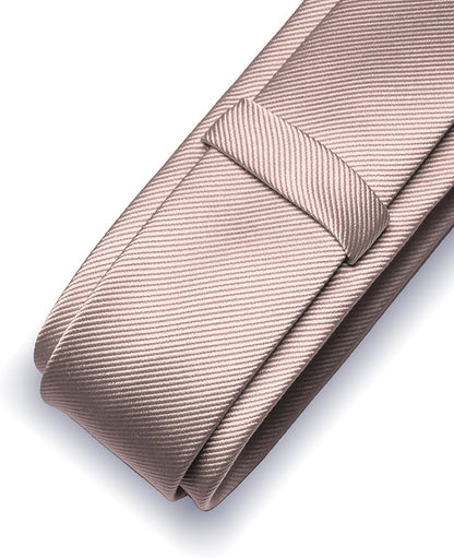 RBOCOTT 2.4" Solid Color Skinny Tie for Men Slim Necktie(6cm)