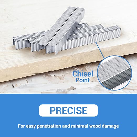 meite T50 Heavy Duty Staples, 1/4 Inch Galvanized T50 Staples for Staple Gun, 20 Gauge 3/8 Inch Crown Staple for Upholstery, Construction, Furniture (1 Case)