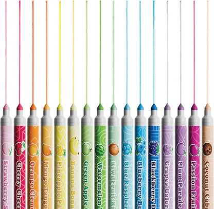 Pastel Smarkers - Washable Patented Gourmet Scented Pastel Markers, Assorted Colors, Standard Point Felt Tip, 16 Count