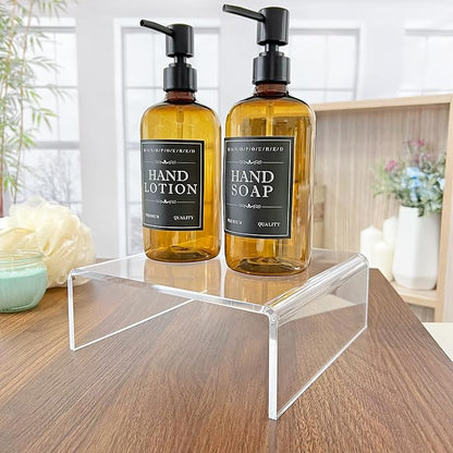 Plymor Clear Acrylic Short Square Display Riser, 3" H x 8" W x 8" D (1/4" thick), Pack of 6