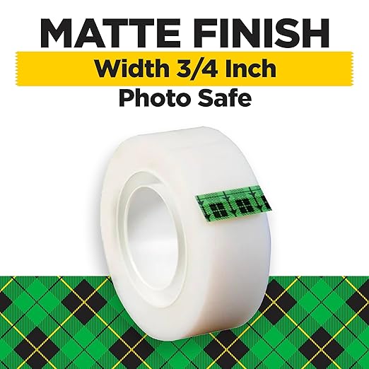 Scotch Magic Tape, Invisible, Home Office Supplies and School Supplies for College and Classrooms, 18 Refill Tape Rolls, Create Halloween Crafts