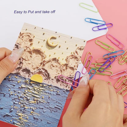 Ufmarine Large Paper Clips 2 inch, 240 Pcs Colored Paper Clips for Office