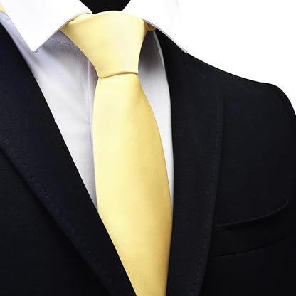 Branduce 3.15"（8cm） Mens Solid Satin Tie Pure Color Necktie for Business and Wedding + Gift Box