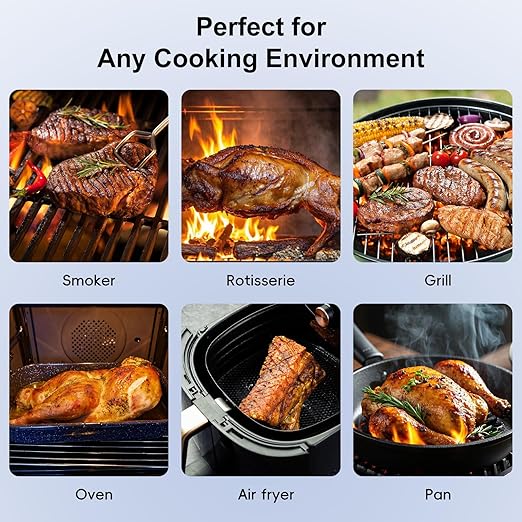 Wireless Bluetooth Meat Thermometer - 2 Probes & App Control, Valentines Day Birthday Gifts for Men Him, Smart Digital Thermometer for Cooking, Oven, Smoker, BBQ, Grill