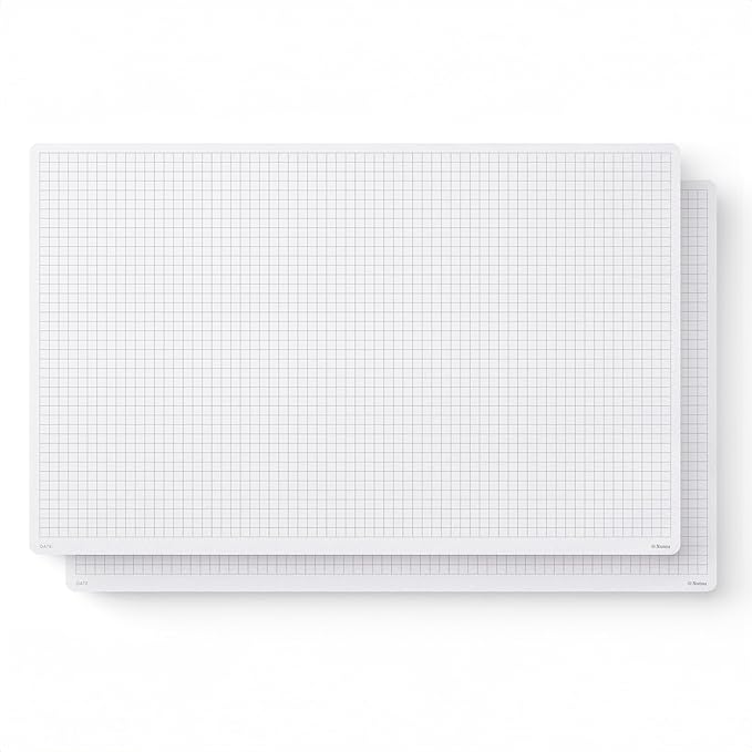 Notsu Graph Notepads 11 x 17 inch, 2 Pack | Large Graphing Double Sided Drafting Pads with 1/4" Quad Grid Premium Thick Paper 120gsm