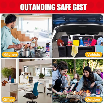 Fire Extinguisher for Home & Vehicle - 600g Fire Extinguisher | Grease & Electrical Fire Extinguisher for Kitchen, Car, Portable (4-Pack)