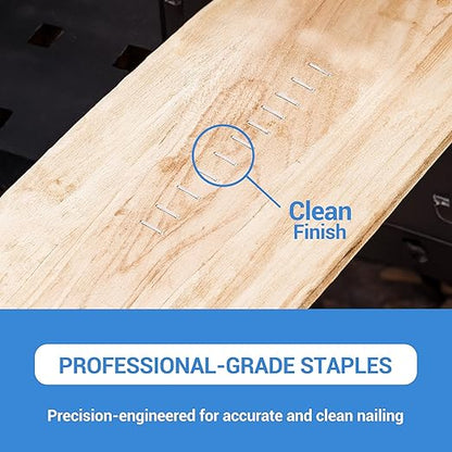 meite T50 Heavy Duty Staples, 1/4 Inch Galvanized T50 Staples for Staple Gun, 20 Gauge 3/8 Inch Crown Staple for Upholstery, Construction, Furniture (1 Case)