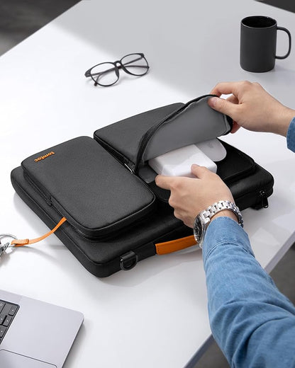 tomtoc Laptop Shoulder Bag for 2025 14 Inch MacBook Pro M5/M4/M3/M2/M1 Pro/Max 2025-2021, 13.5-14.4 Surface Laptop 7/6/Studio 2, Surface Book 3, 360 Protective Case Fit Asus VivoBook