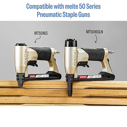 meite 20 Gauge Galvanized Upholstery Staples, 1/2-Inch (12.3 mm) Crown with 1/2-Inch Length, Heavy Duty for Construction, Furniture, Crafts & DIY Projects (3 Boxes)