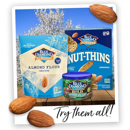 Blue Diamond Almonds Whole Natural Raw Snack Nuts, 100 Calorie Travel Bags, 32 count