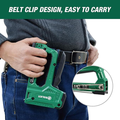 5-in-1 Heavy Duty Aluminum Staple Gun Kit, Manual Brad Nailer with 3000 Staples and 2000 Brad Nails, Staple Remover, Perfect for Upholstery, Crafts, Decoration, Furniture, Wood & Home DIY Use