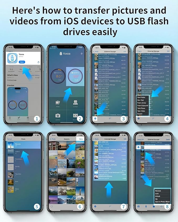MFi Certified 256GB Flash Drive for iPhone & iPad, High-Speed Photo Stick for External Memory Storage, Backup & Transfer Files, USB Stick for iPhone/iPad/iOS/Android/PC (Available Space: ~244GB)Silver