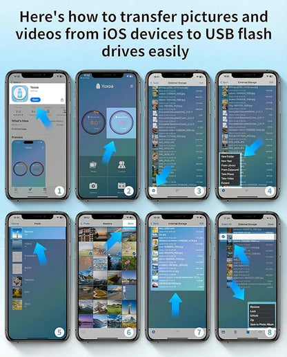 MFi Certified 256GB Flash Drive for iPhone & iPad, High-Speed Photo Stick for External Memory Storage, Backup & Transfer Files, USB Stick for iPhone/iPad/iOS/Android/PC (Available Space: ~244GB)Silver