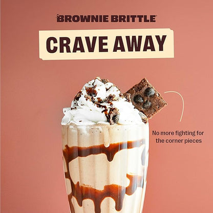 Brownie Brittle – Salted Caramel Thin and Crispy Sweet Snacks (Pack of 1, 14 oz), Rich Gourmet Brownie Bites Dessert