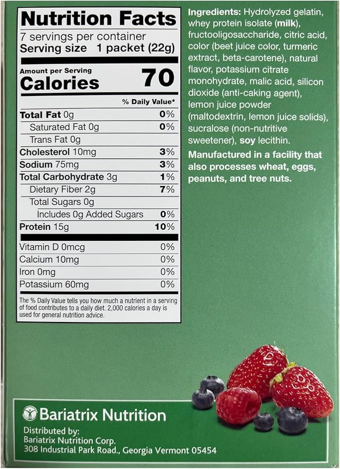 ProtiFit - High Protein Fruit Flavored Powder Drink Mix, 15g Protein, Low Calorie, Sugar Free, Ideal Protein Compatible, 7 Servings Per Box (Berry Blast)
