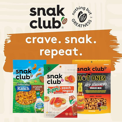 Snak Club Peanut Butter Chocolate Trail Mix with Peanuts, Peanut Butter M&M’S, Toffee Peanuts, and Pretzels, 20 oz Resealable Bag