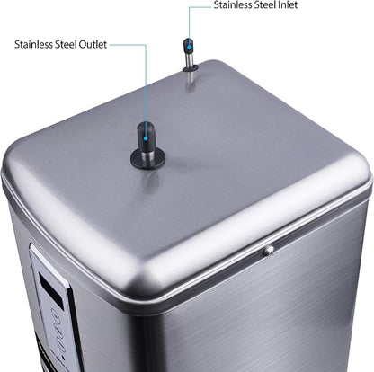 Ready Hot 41-RH-300-F560-BN Instant Hot Water Dispenser System, 2.5 Quarts, Digital Display Dual Lever Hot and Cold Water Faucet Brushed Nickel