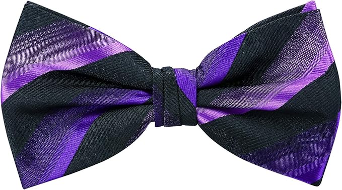 TIE G 5pcs Tie Set in WHITE OR BLACK GIFT BOX: Solid Color Necktie, Satin Bow Tie, Pocket Square, Lapel, Cuff Links