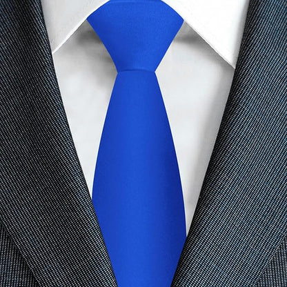 Men's Ties Solid Pure Color 3.15" (8CM) Necktie Plain Formal Business Wedding Black Ties For Men