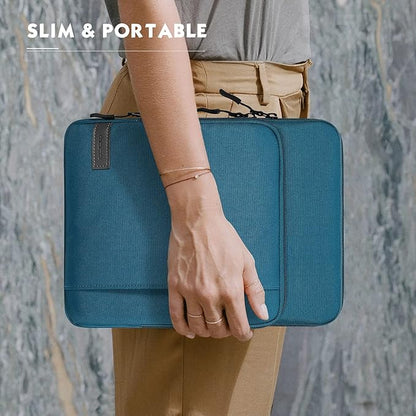 MoKo Laptop Sleeve Bag for 13.3-14 Inch, Notebook Carrying Case with Pocket Fits New MacBook Pro M3/M2 14" /13" M2/M1 Pro/M1 Max 14.2 2023-2021/Air 13.6" M2 2022, Surface Pro 9/8 13", Peacock Blue