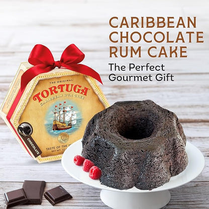 TORTUGA Caribbean Chocolate Rum Cake - 32 oz Rum Cake - The Perfect Premium Gourmet Gift for Gift Baskets, Parties, Holidays, and Birthdays - Great Cakes for Delivery