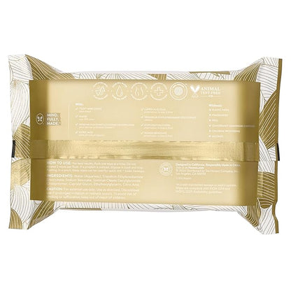 The Honest Company Hypoallergenic Flushable Wipes for Sensitive Skin, Gilded Wings, 42 Count