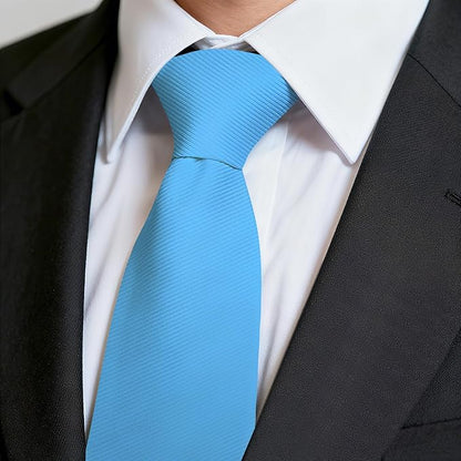 Fineknot Black Ties for Men, Formal Neckties for Men, Solid Color Mens Ties for Business, Wedding, Party, Mens Neck Tie
