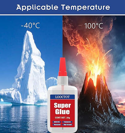 (2-in-1) Super Glue with Brush Applicator & Nozzle, Mess Free Superglue Brush, Instant Glue for All Purpose and Fast Setting for Projects and Repairs,3000 CPS Clear Cyanoacrylate Glue