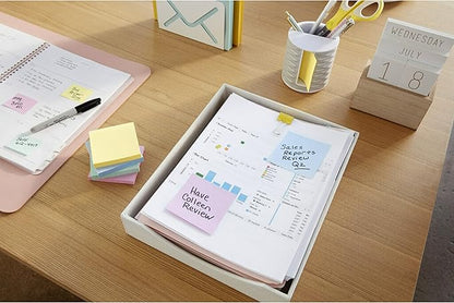 Post-it Notes, 3 in x 3 in, 100 Sheets per Pad | Canary Yellow | 24 Pads, Pack of 8