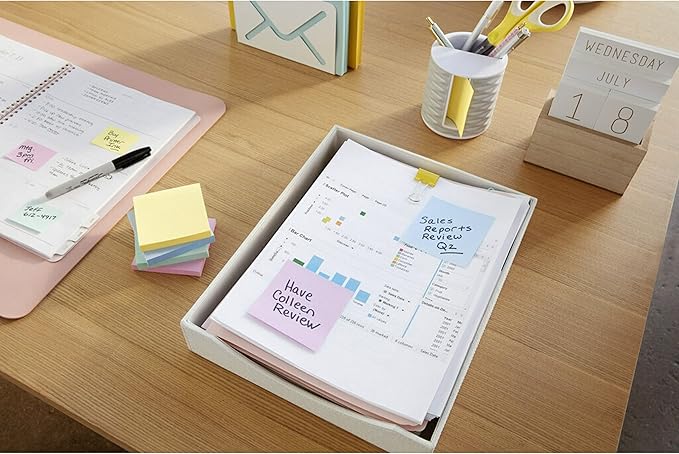 Post-it Notes, 3 in x 3 in, 24 Sticky Notes Pads, 100 Sheets per Pad, The Iconic Canary Yellow Note, School Supplies and Oﬃce Products