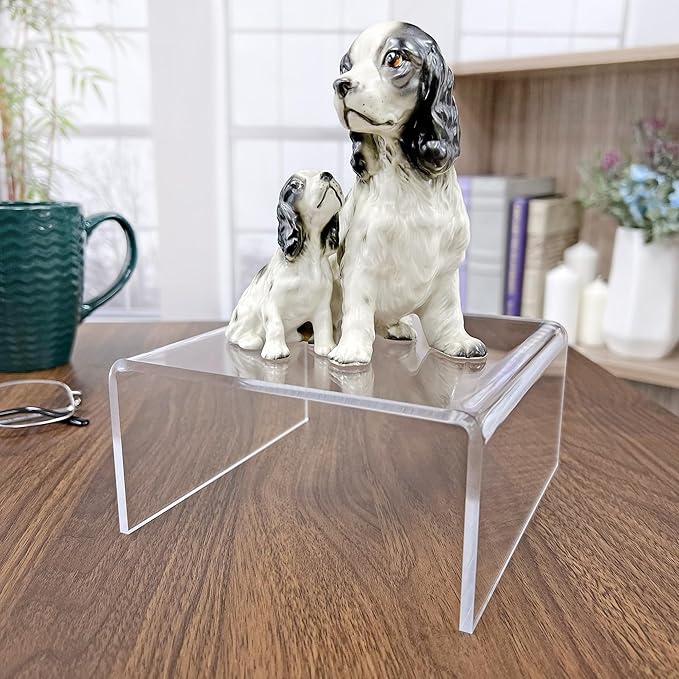 Plymor Clear Acrylic Short Square Display Riser, 3" H x 6" W x 6" D (3/16" thick) (12 Pack)