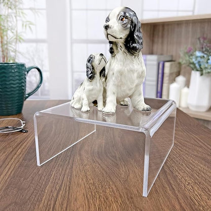 Plymor Clear Acrylic Short Square Display Riser, 3" H x 6" W x 6" D (3/16" thick) (12 Pack)